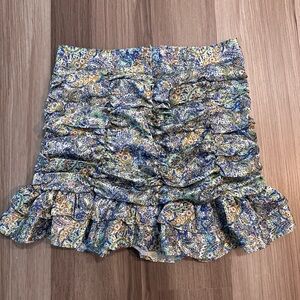 Floral Ruffled Mini Skirt